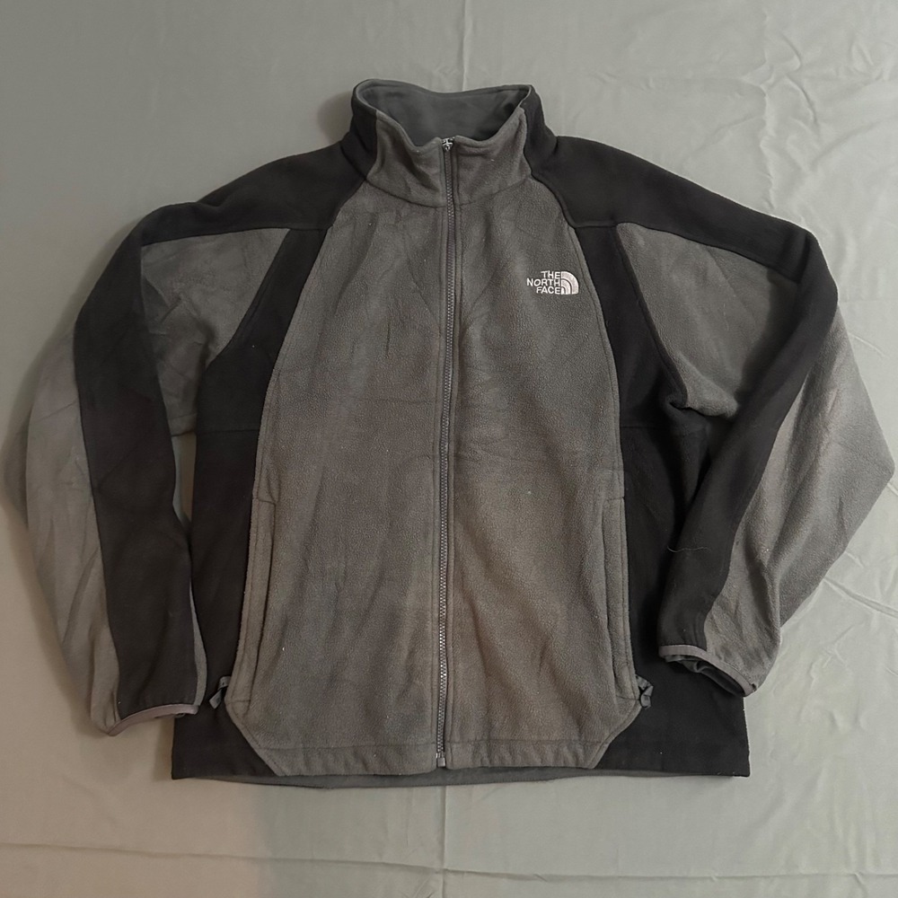 The North Face Jacket Mens Medium Gray Fleece Full Zip Sweater Coat